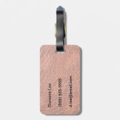 Lederen patroon bagagelabel (Achterkant verticaal)