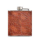 Lederen patroon heupfles (Achterkant)