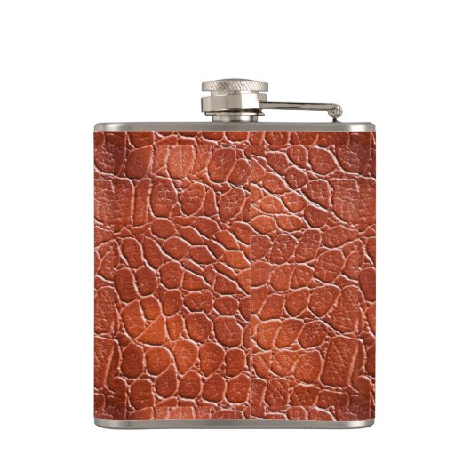 Lederen patroon heupfles (Achterkant)