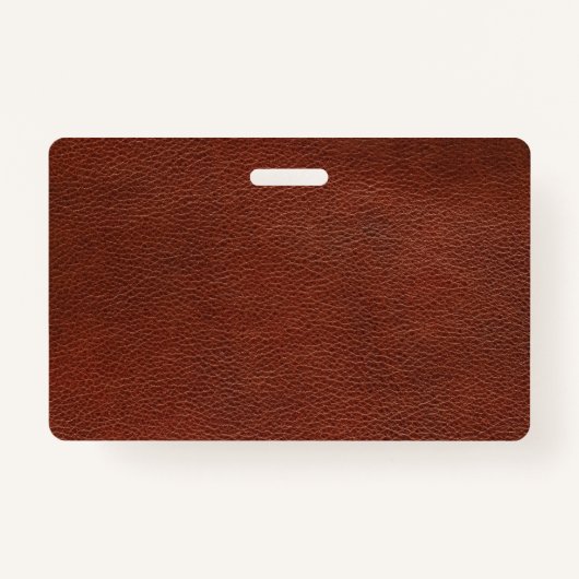 Lederen plastic badge - horizontaal (Voorkant)