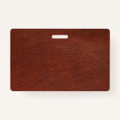 Lederen plastic badge - horizontaal (Achterkant)