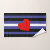 Lederen Pride Flag en hart Handdoek (Handdoek)