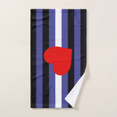 Lederen Pride Flag en hart Handdoek (Handdoek)