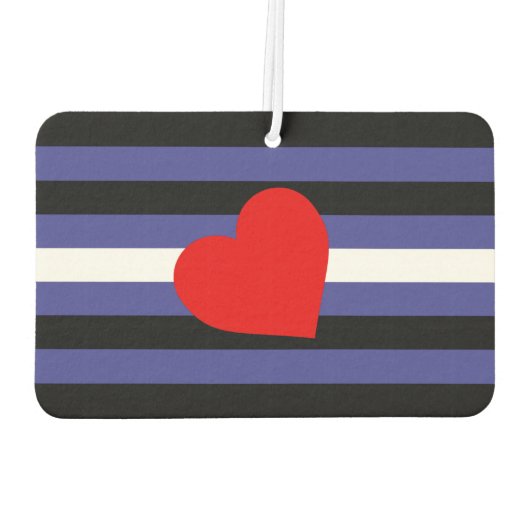 Lederen Pride Flag en hart Luchtverfrisser (Achterkant)