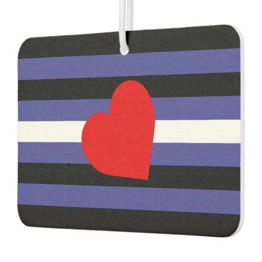 Lederen Pride Flag en hart Luchtverfrisser (Links)
