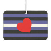 Lederen Pride Flag en hart Luchtverfrisser (Voorkant)