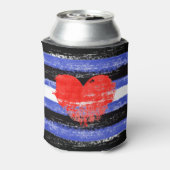 Lederen Pride Paint Blikjeskoeler (Blikje Achterkant)