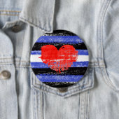 Lederen Pride Paint Ronde Button 4,0 Cm (In situ)