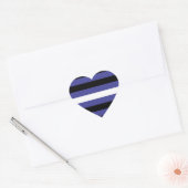 Lederen Pride Stripes Hart Sticker (Envelop)