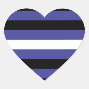Lederen Pride Stripes Hart Sticker