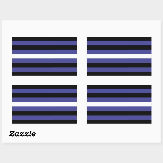 Lederen Pride Stripes Rechthoekige Sticker (Vel)