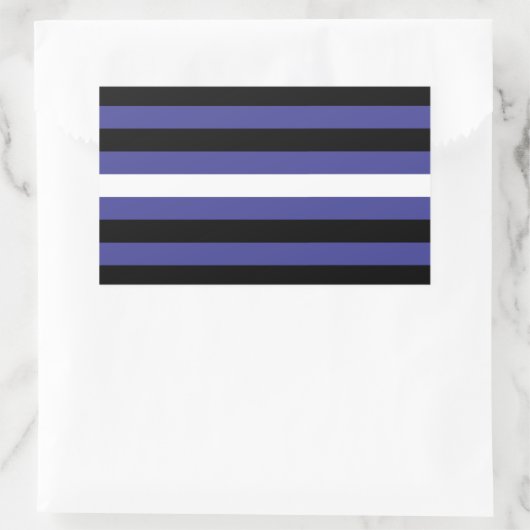Lederen Pride Stripes Rechthoekige Sticker (Tas)