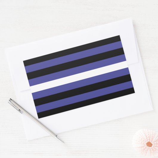 Lederen Pride Stripes Rechthoekige Sticker (Envelop)