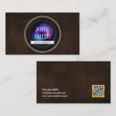 Lederen QR Code Fotografie Visitekaartje (Voorkant / Achterkant)