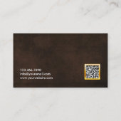 Lederen QR Code Fotografie Visitekaartje (Achterkant)