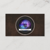 Lederen QR Code Fotografie Visitekaartje (Voorkant)