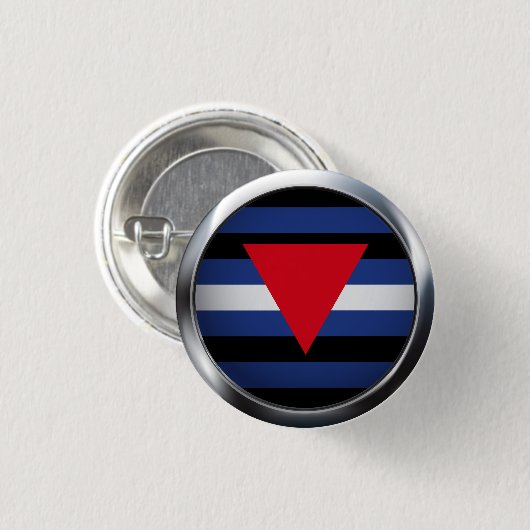 LEDEREN QUEER PRIDE MEDAILLON RONDE BUTTON 3,2 CM (Voorkant /achterkant)