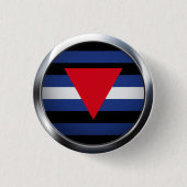 LEDEREN QUEER PRIDE MEDAILLON RONDE BUTTON 3,2 CM (Voorkant)