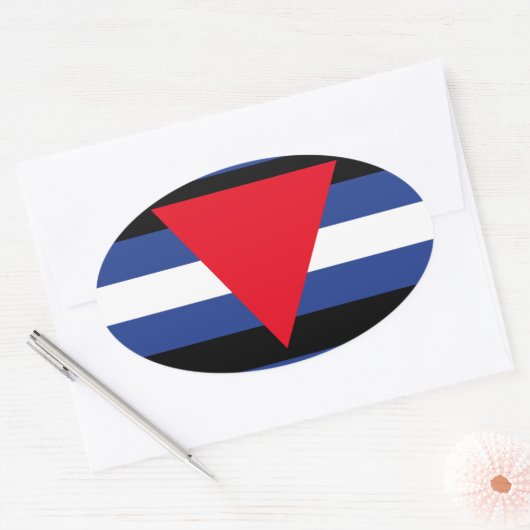 LEDEREN QUEER PRIDE OVALE STICKER (Envelop)