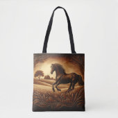 Lederen Ranch Paard Tote Bag (Voorkant)