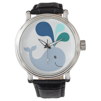  lederen riem van walvishorloge zwart horloge