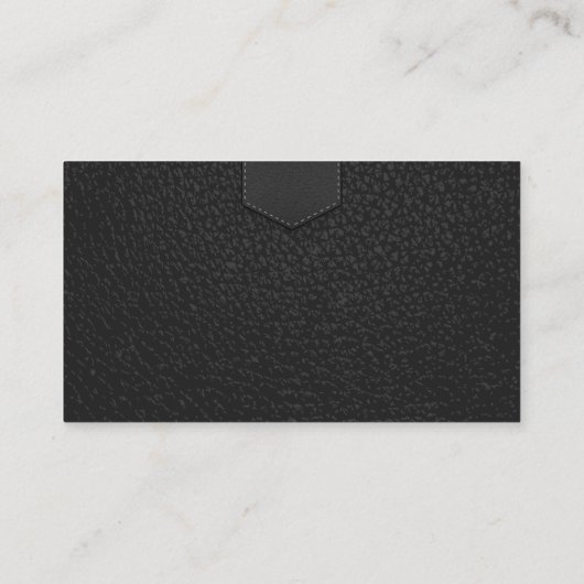 lederen schoot | Stitched Visitekaartje (Achterkant)