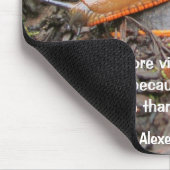 Lederen Slug met quote Muismat (Hoek)