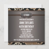 Lederen Snake Skin verjaardagsfeestje Kaart (Achterkant)