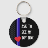 lederen speeldoos sleutelhanger (Voorkant)