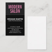 Lederen stijlvol zwart visitekaartje (Voorkant / Achterkant)