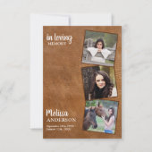  lederen sympathie 3 Foto begrafenis Bedankkaart (Voorkant)