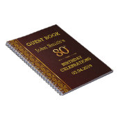 lederen textuur 80th Birthday Guestbook Notitieboek (Rechterzijde)