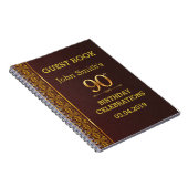  lederen textuur 90th Birthday Guestbook Notitieboek (Rechterzijde)