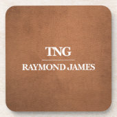 Lederen Textuur Branded Plastic onderzetter (Voorkant)