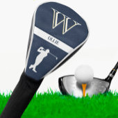 Lederen textuur gepersonaliseerde Initialen golfsc Golfheadcover