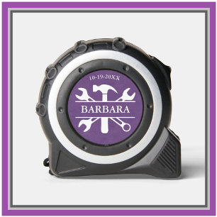 Lederen textuur gereedschap Set Naam Datum Paarse Rolmaat