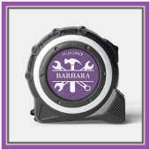 Lederen textuur gereedschap Set Naam Datum Paarse Rolmaat