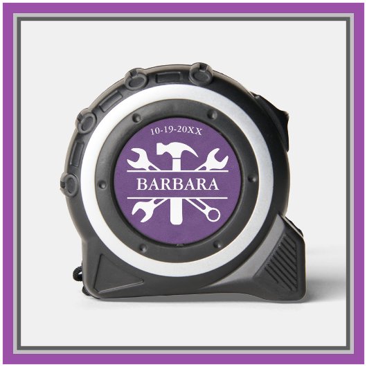 Lederen textuur gereedschap Set Naam Datum Paarse Rolmaat