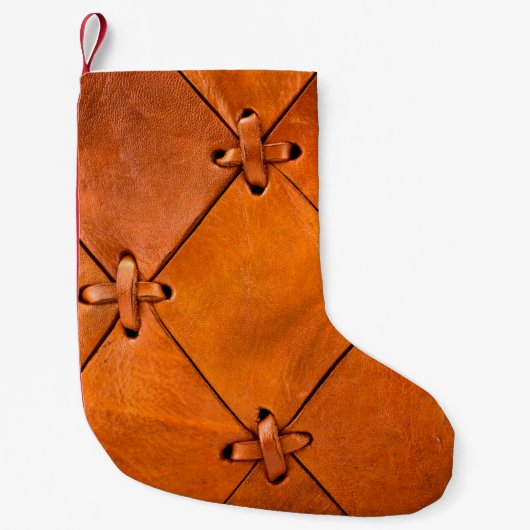 Lederen textuur. kleine kerstsok (Voorkant)