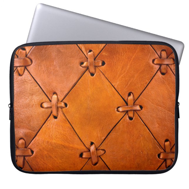 Lederen textuur. laptop sleeve (Voorkant)
