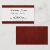 Lederen textuur, lederen achtergrond - rood visitekaartje (Voorkant / Achterkant)