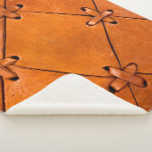 Lederen textuur. sherpa deken (3/4)