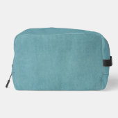 Lederen textuur zwart monogram Naam Toilettasje (Achterkant)