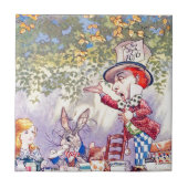 Lederen uit Alice: een Mad Tea Party Tegeltje (Voorkant)