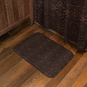 Lederen van Baroque Floral Faux Badmat