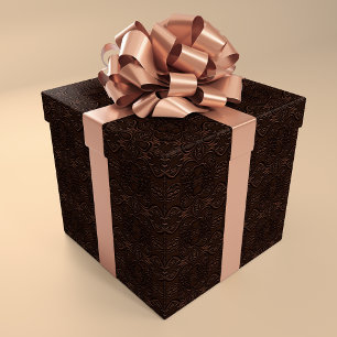 Lederen van Baroque Floral Faux Cadeaupapier