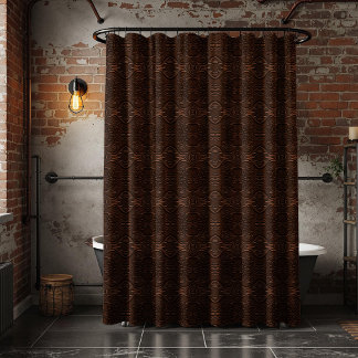 Lederen van Baroque Floral Faux Douchegordijn