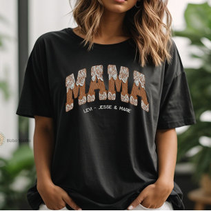 Lederen Vintage Kant Country Varsity Mama T-shirt