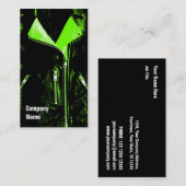 Lederen visitekaartje zwarte onderzijde (Voorkant / Achterkant)