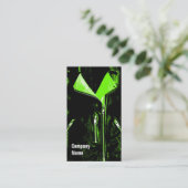 Lederen visitekaartje zwarte onderzijde (Staand voorkant)